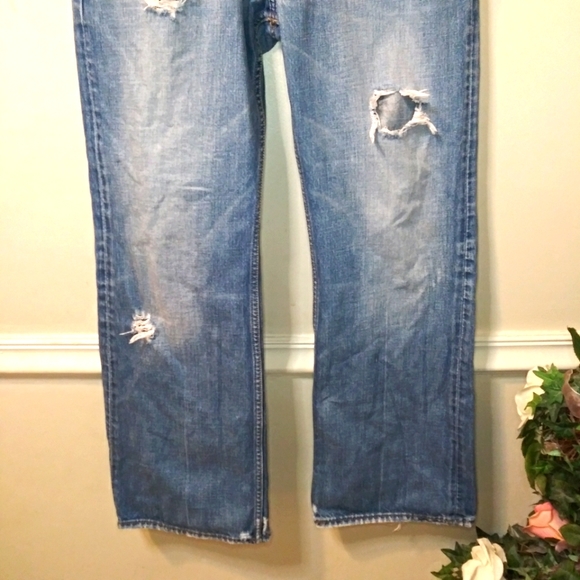 Vintage Diesel Tyel Distressed Button-Fly Bootcut Jeans Made In Italy - Picture 3 of 14